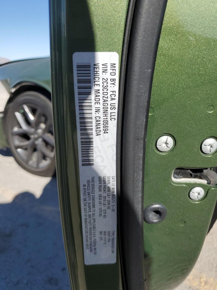 2022 Dodge Challenger Sxt VIN: 2C3CDZAG0NH105694 Lot: 89669435
