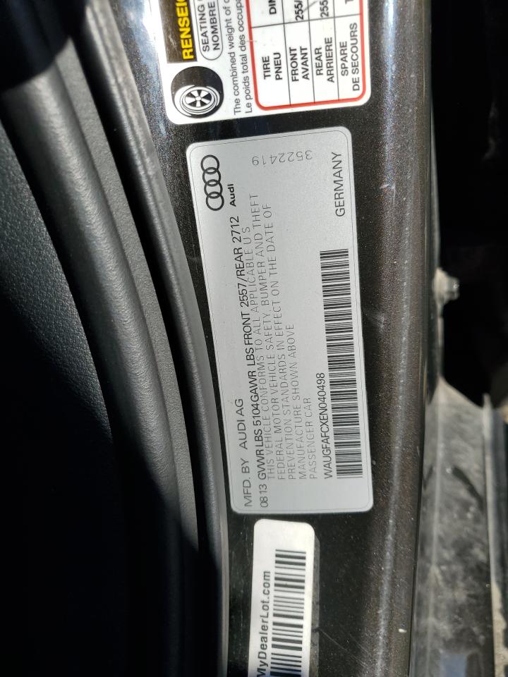 2014 Audi A6 Premium Plus VIN: WAUGFAFCXEN040498 Lot: 82409755