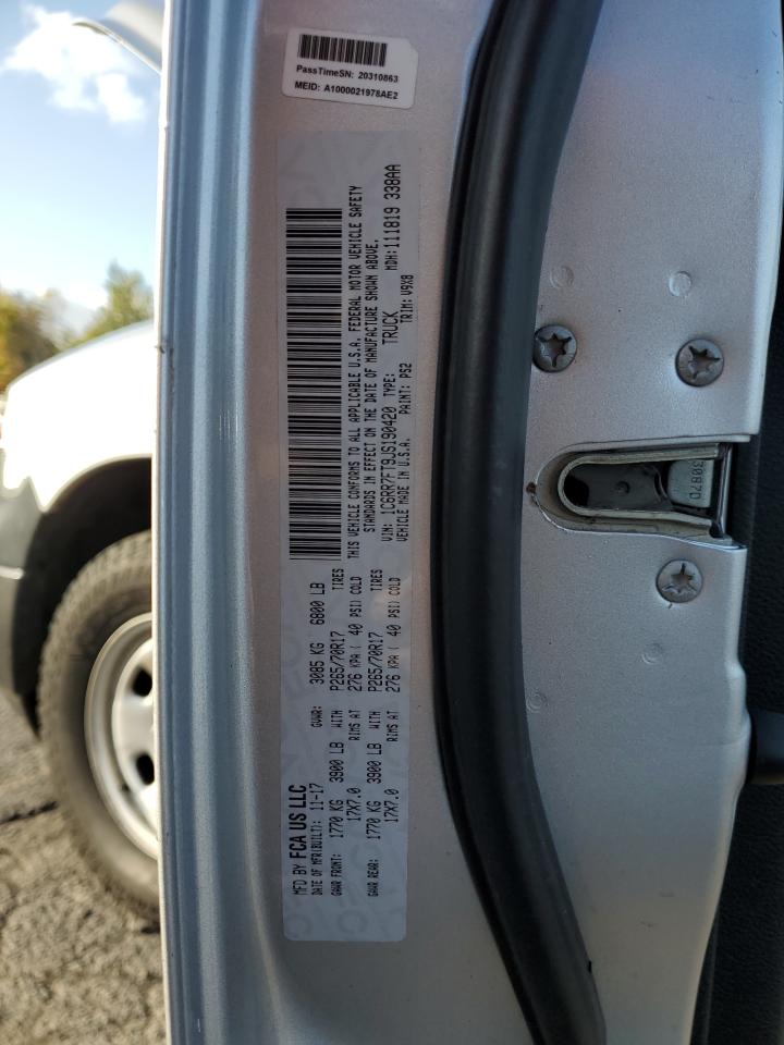 2018 Ram 1500 St VIN: 1C6RR7FT9JS190420 Lot: 87091715