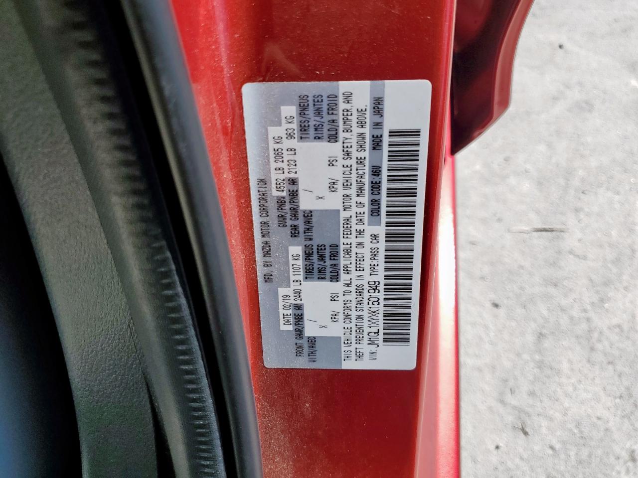 2019 Mazda 6 Signature VIN: JM1GL1XYXK1501949 Lot: 85921365