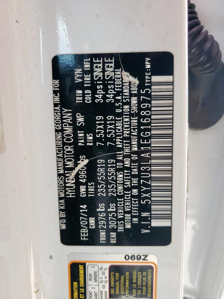 2014 Hyundai Santa Fe Sport VIN: 5XYZU3LA1EG168975 Lot: 86092905