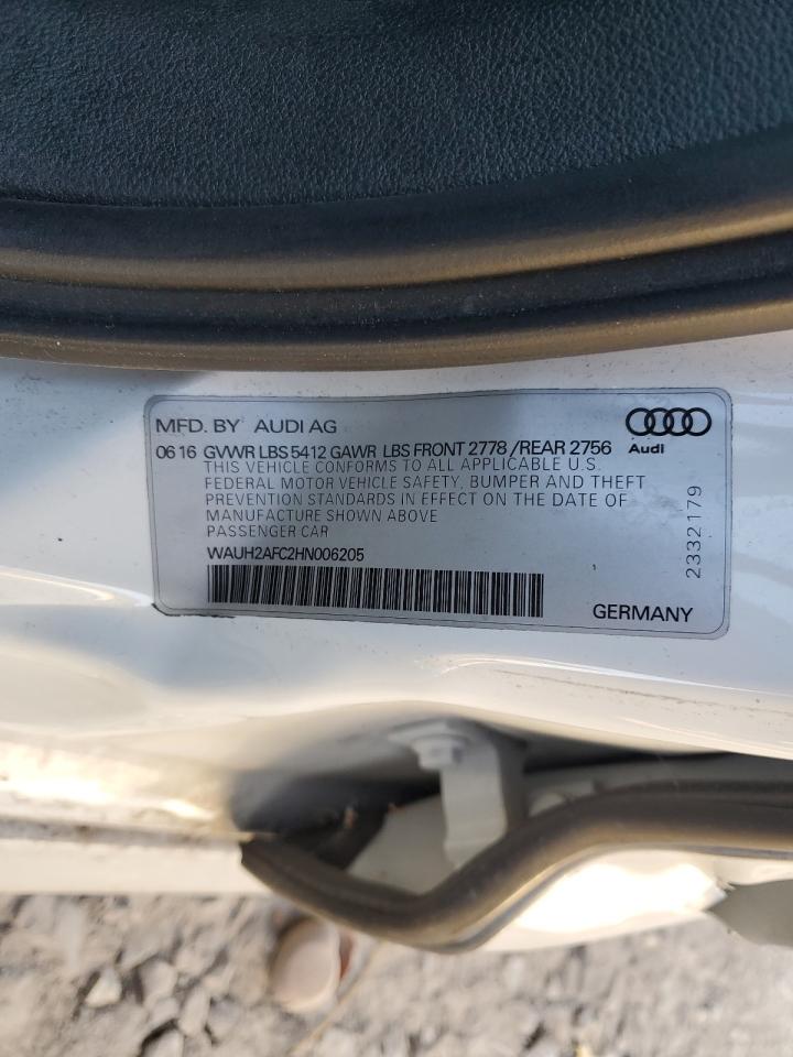 2017 Audi A6 Prestige VIN: WAUH2AFC2HN006205 Lot: 86174485