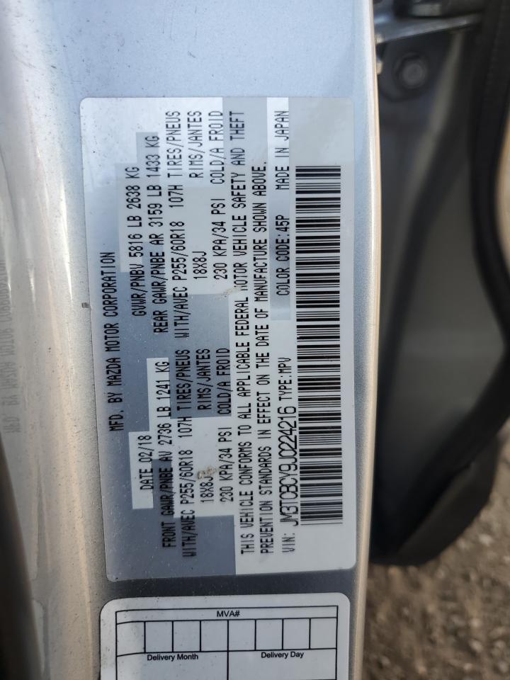 2018 Mazda Cx-9 Touring VIN: JM3TCBCY9J0224216 Lot: 81994265