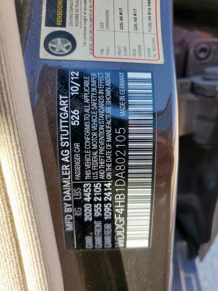 2013 Mercedes-Benz C 250 VIN: WDDGF4HB1DA802105 Lot: 84207175