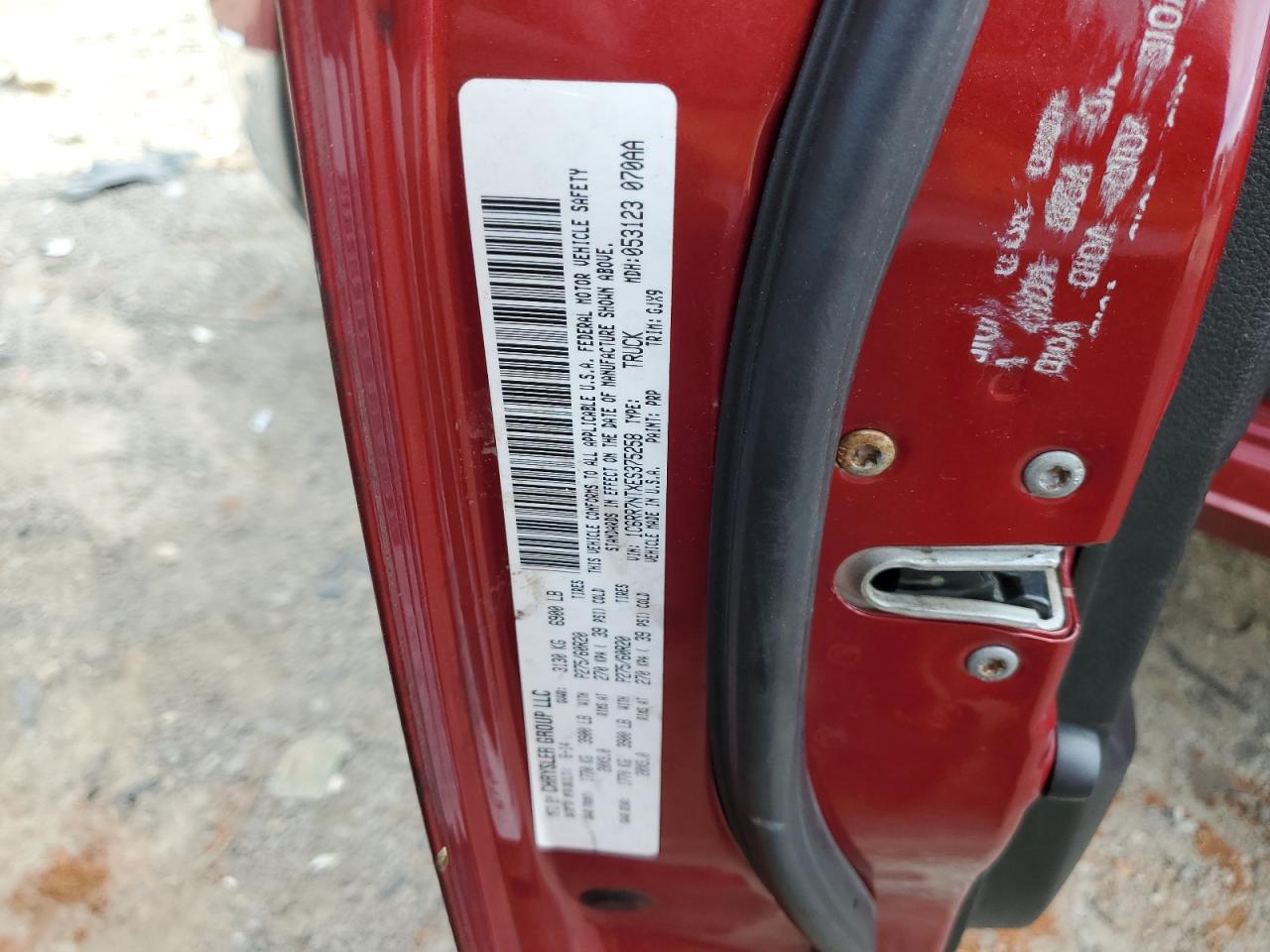 2014 Ram 1500 Laramie VIN: 1C6RR7NTXES375258 Lot: 85677615