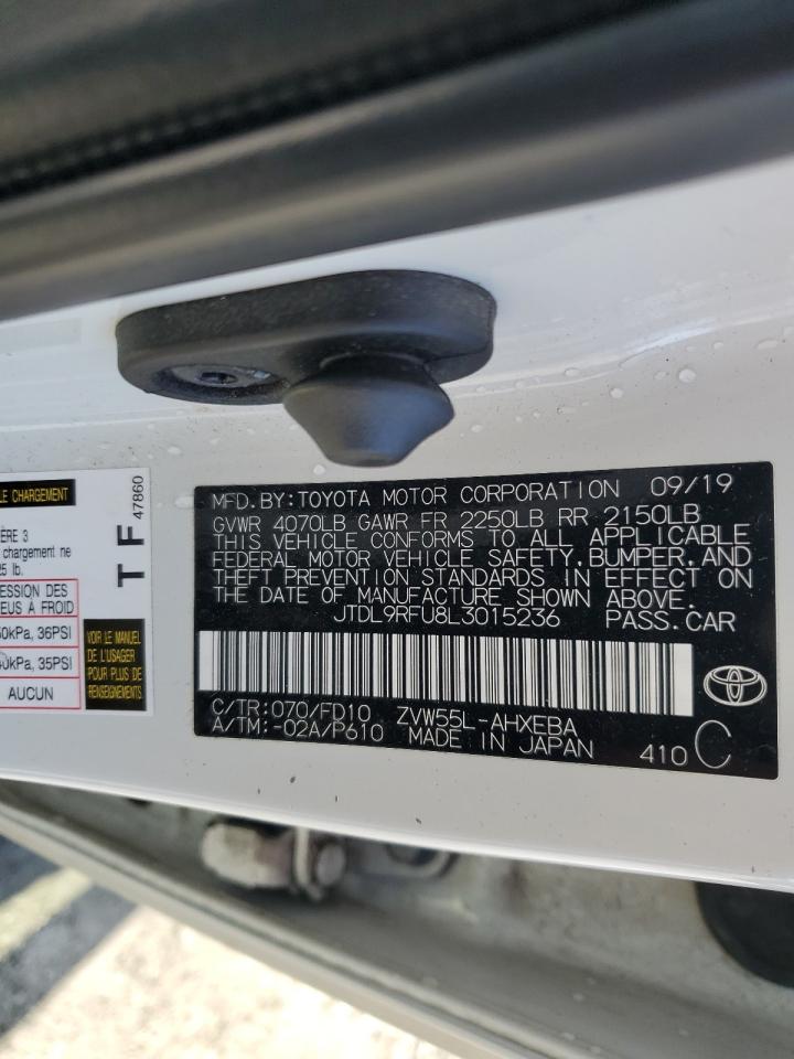2020 Toyota Prius Le VIN: JTDL9RFU8L3015236 Lot: 85289245