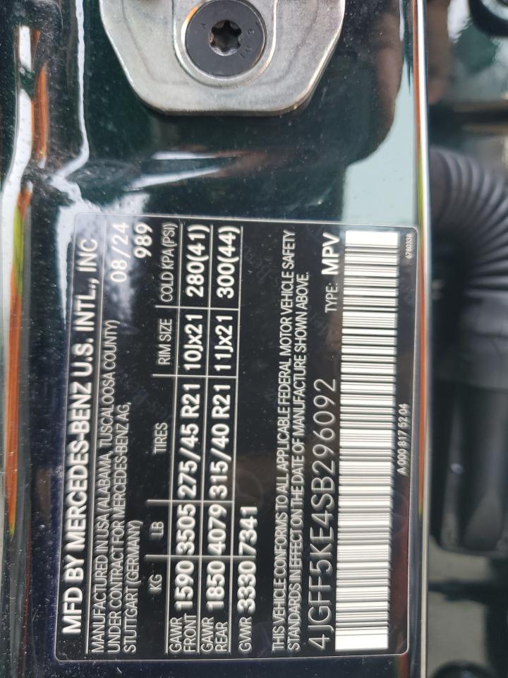 2025 Mercedes-Benz Gls 450 4Matic VIN: 4JGFF5KE4SB296092 Lot: 84911675