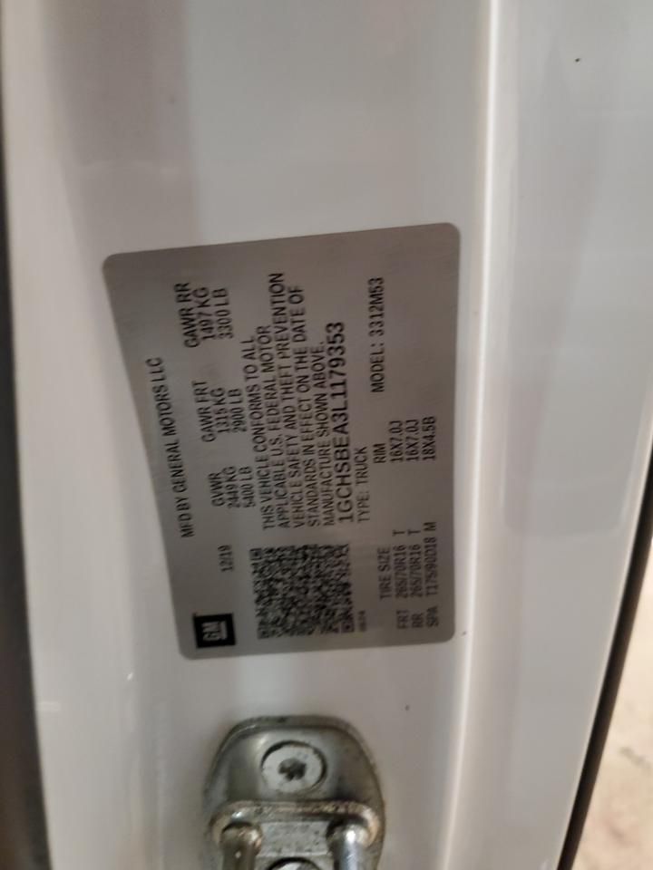 2020 Chevrolet Colorado VIN: 1GCHSBEA3L1179353 Lot: 82758845