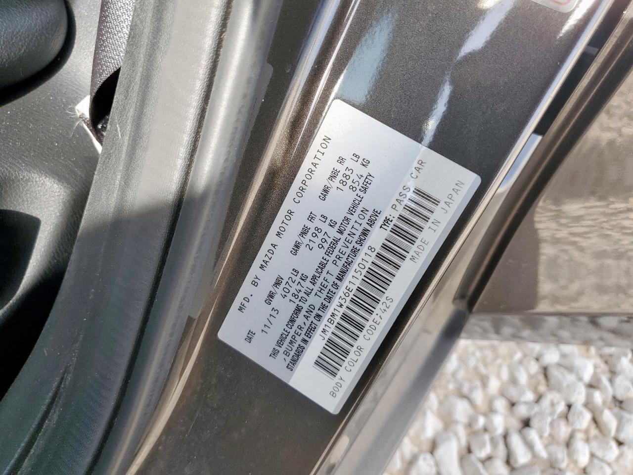 2014 Mazda 3 Grand Touring VIN: JM1BM1W36E1150118 Lot: 85591805