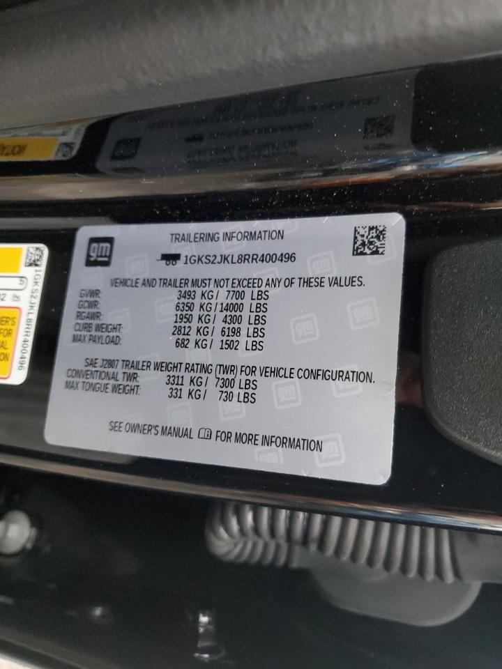 2024 GMC Yukon Xl Denali VIN: 1GKS2JKL8RR400496 Lot: 85842415