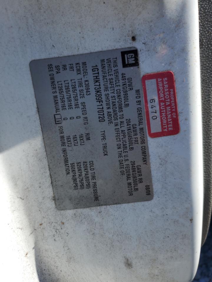 2009 GMC Sierra K3500 VIN: 1GTHK73K89F170720 Lot: 89877215