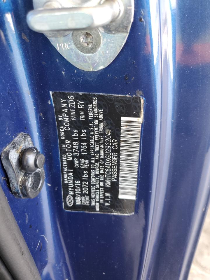 2016 Hyundai Veloster VIN: KMHTC6ADXGU293204 Lot: 82332595