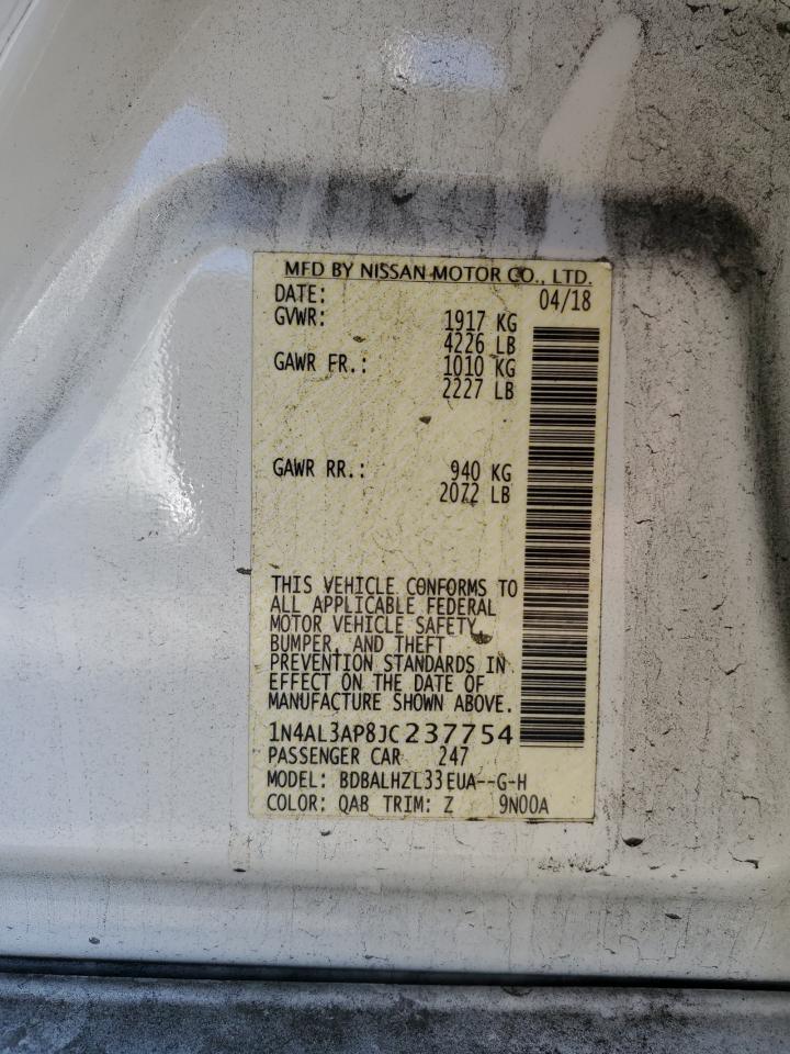 2018 Nissan Altima 2.5 VIN: 1N4AL3AP8JC237754 Lot: 87019945