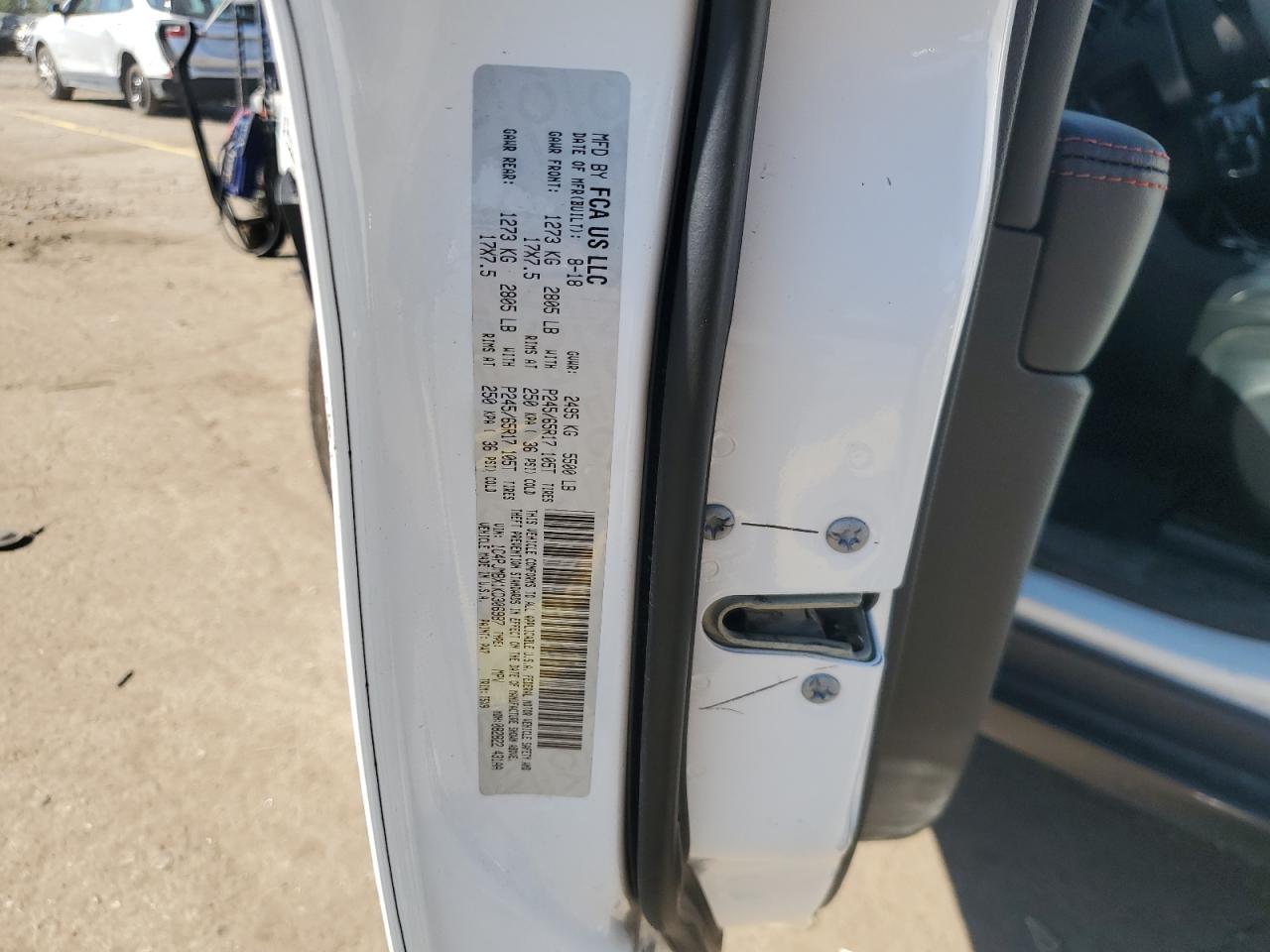 2019 Jeep Cherokee Trailhawk VIN: 1C4PJMBX1KD306987 Lot: 82248245