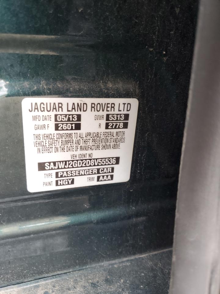 2013 Jaguar Xjl Portfolio VIN: SAJWJ2GD2D8V55536 Lot: 81618785