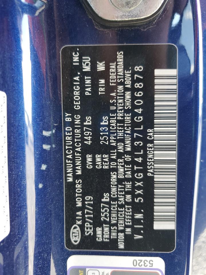 2020 Kia Optima Lx VIN: 5XXGT4L37LG406878 Lot: 81297915