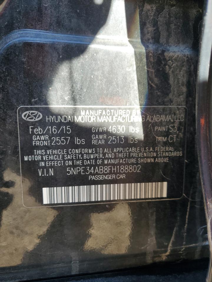 2015 Hyundai Sonata Sport VIN: 5NPE34AB8FH188802 Lot: 85282545