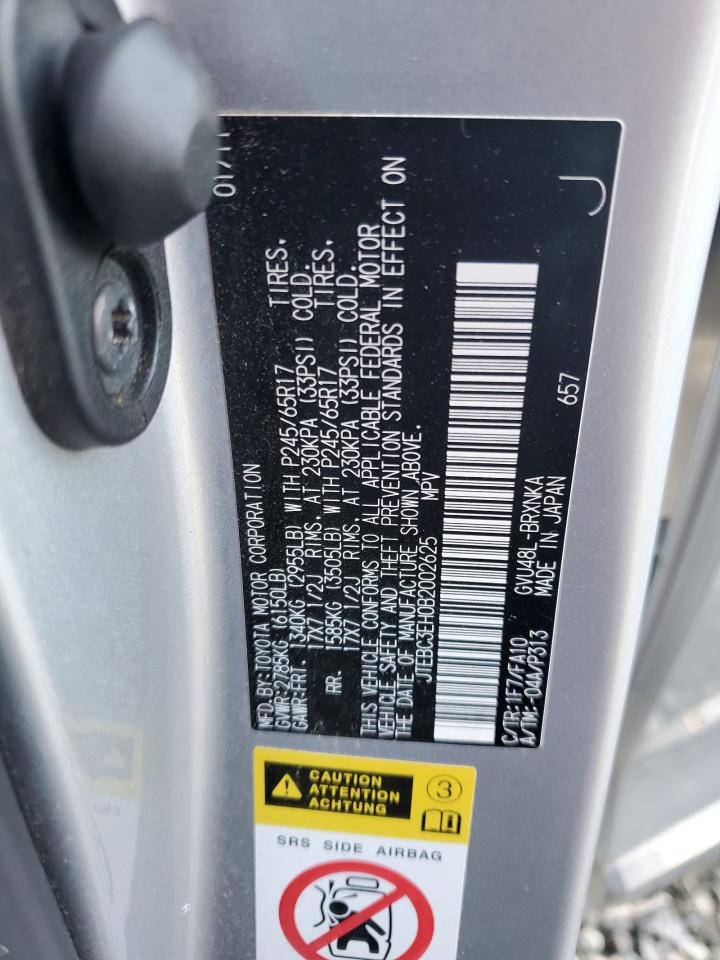 2011 Toyota Highlander Hybrid VIN: JTEBC3EH0B2002625 Lot: 84303285