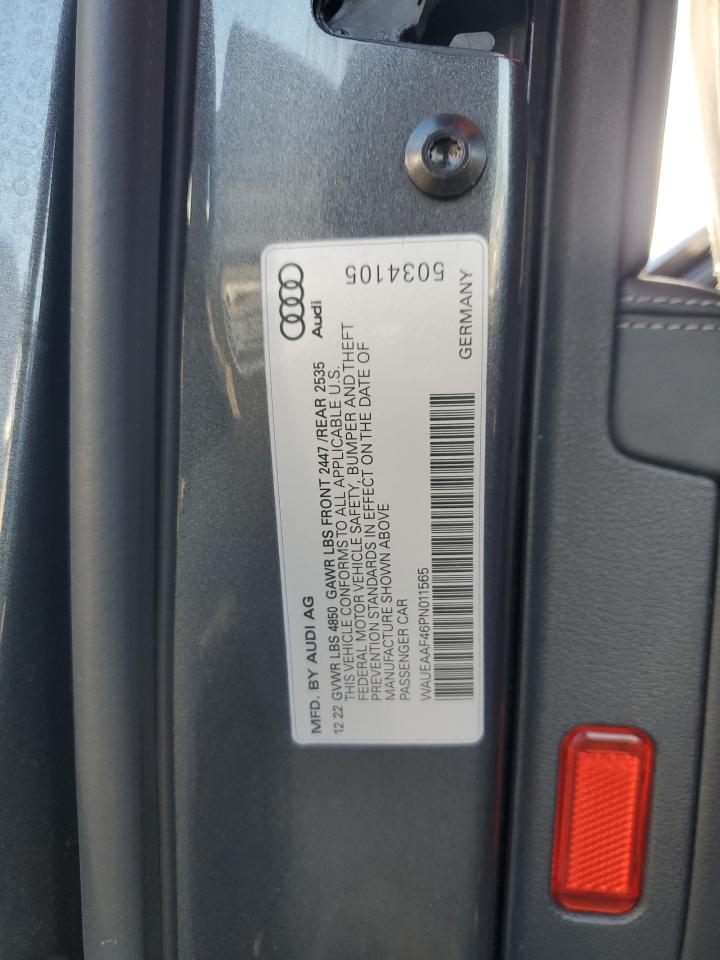 2023 Audi A4 Premium Plus 45 VIN: WAUEAAF46PN011565 Lot: 90519375