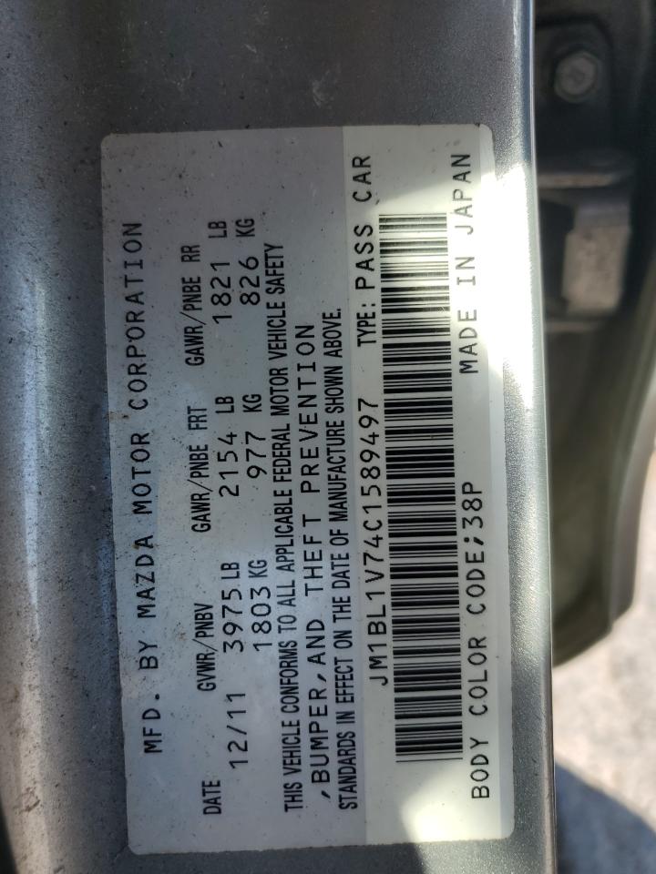 2012 Mazda 3 I VIN: JM1BL1V74C1589497 Lot: 86135075