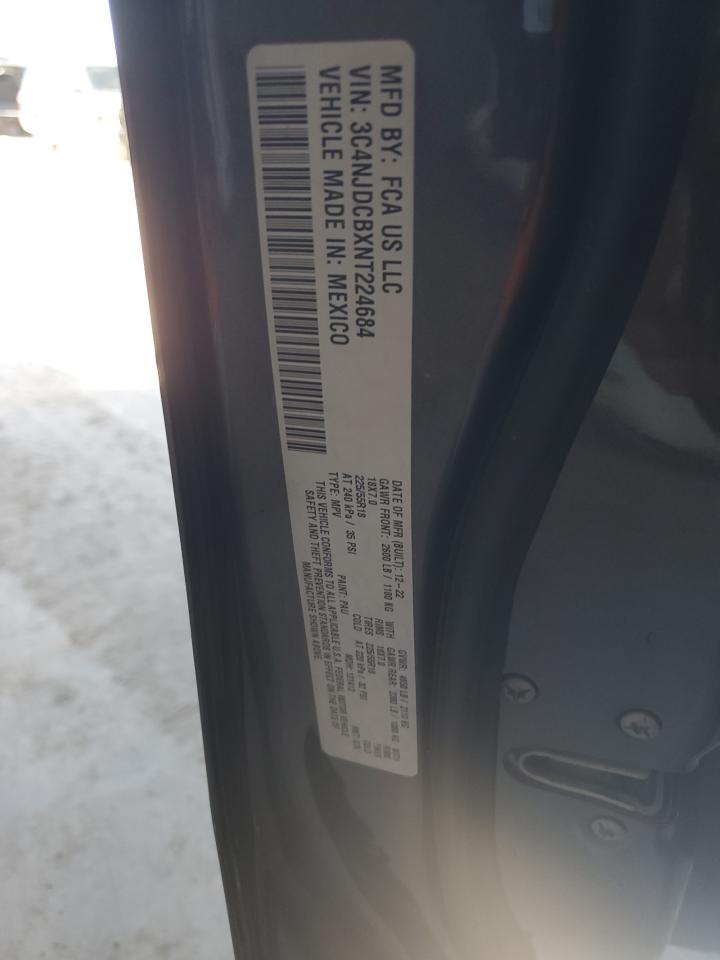 2022 Jeep Compass Limited VIN: 3C4NJDCBXNT224684 Lot: 80630005