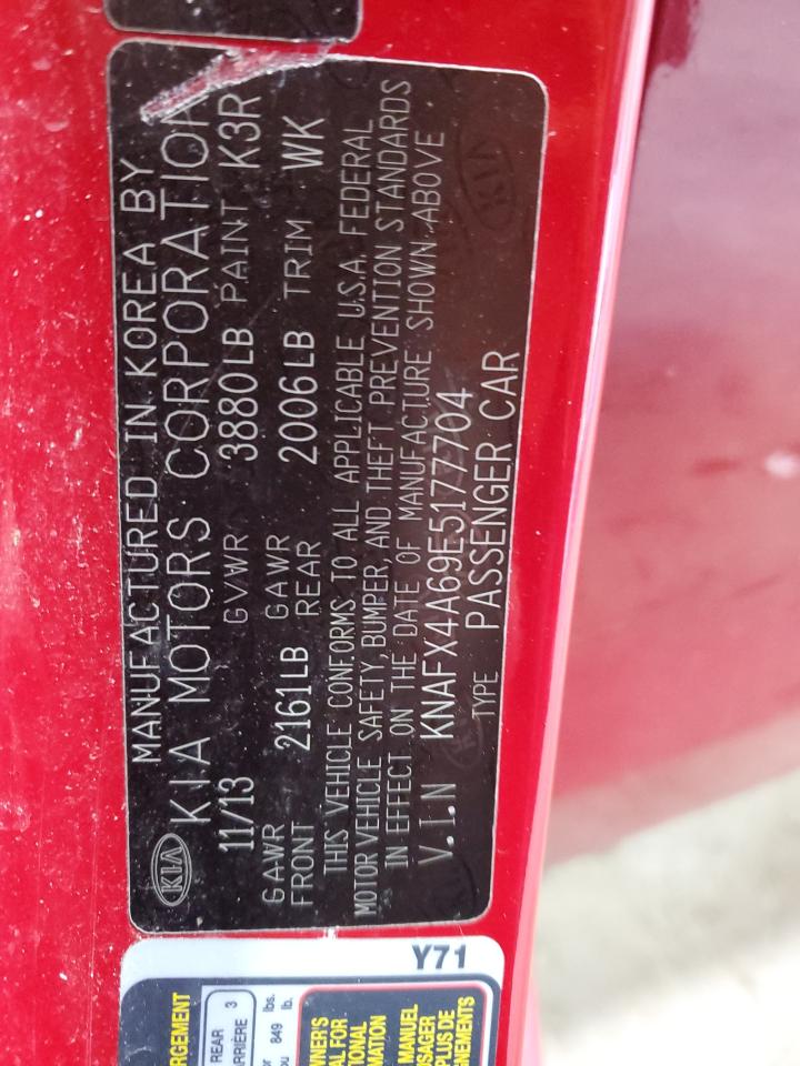 2014 Kia Forte Lx VIN: KNAFX4A69E5177704 Lot: 85917455