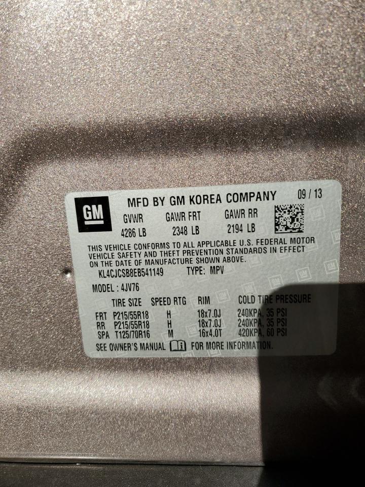 2014 Buick Encore VIN: KL4CJCSB8EB541149 Lot: 86225315