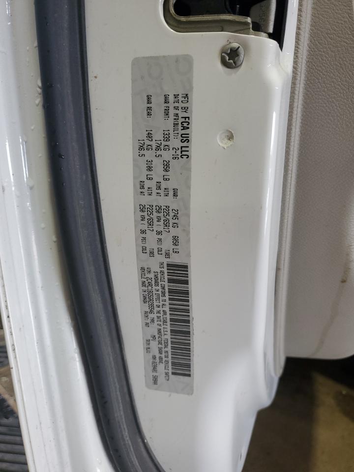 2016 Chrysler Town & Country Touring VIN: 2C4RC1BG5GR295546 Lot: 85566285