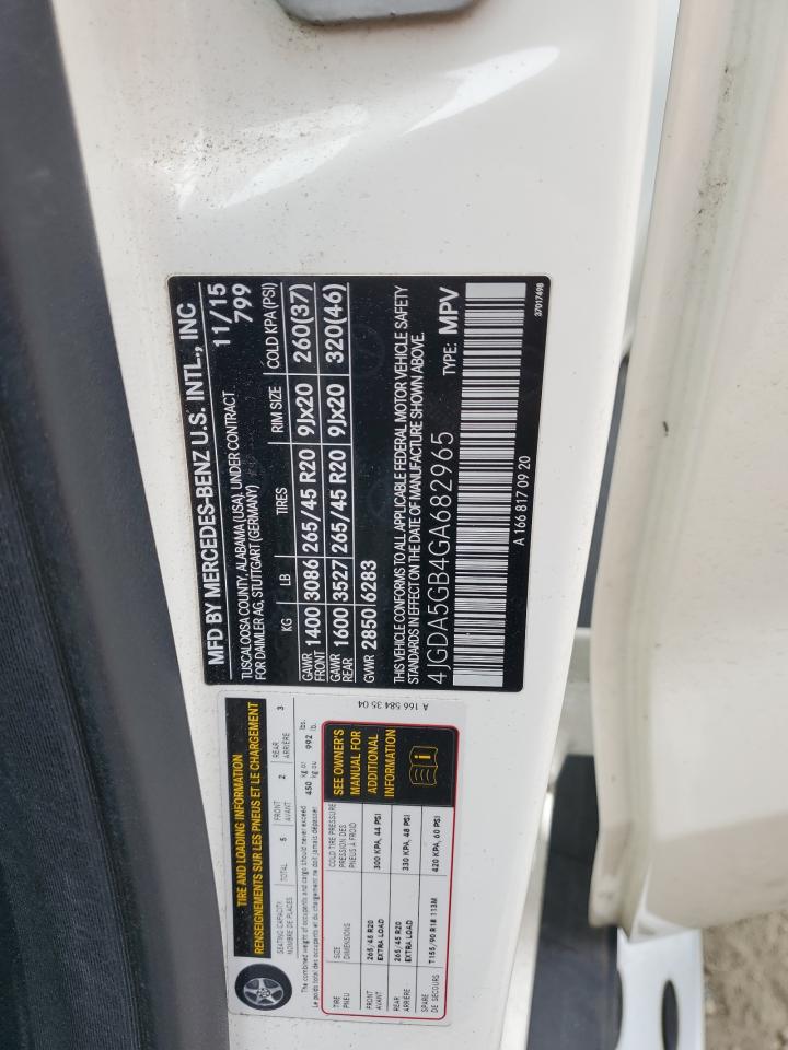 2016 Mercedes-Benz Gle 400 4Matic VIN: 4JGDA5GB4GA682965 Lot: 82409085