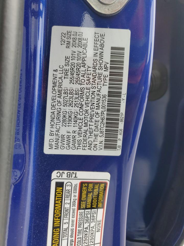 2023 Acura Rdx A-Spec VIN: 5J8TC2H67PL001536 Lot: 86813825