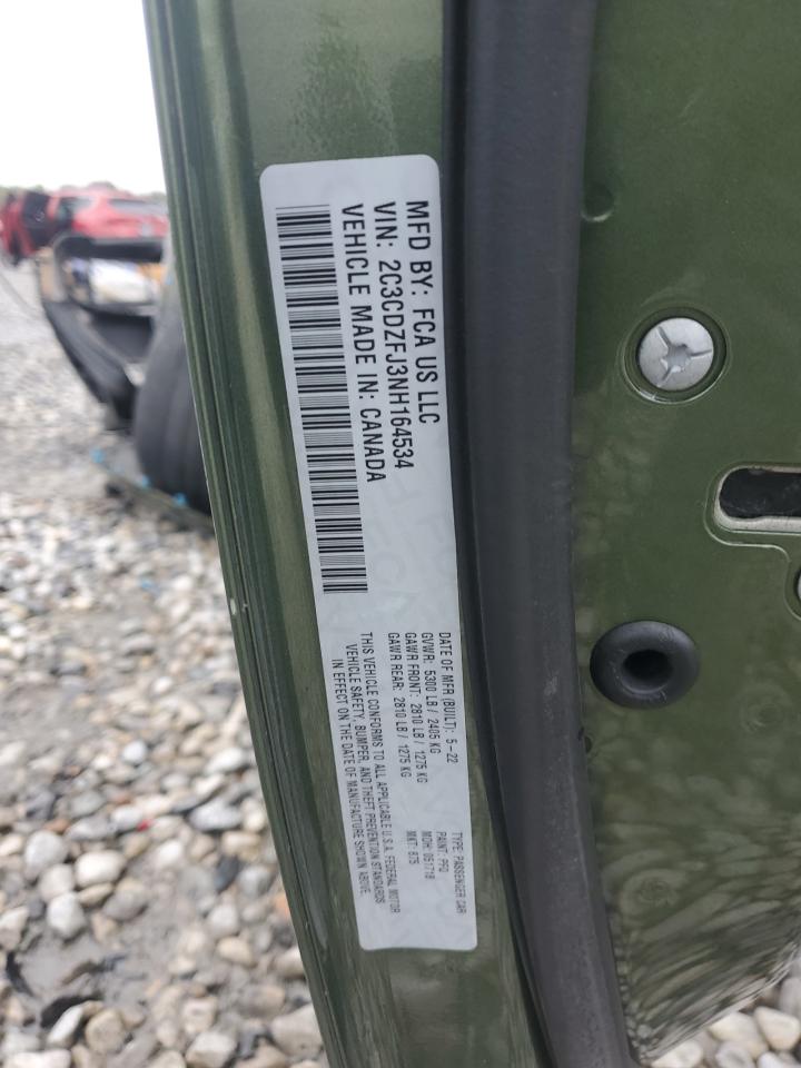 2022 Dodge Challenger R/T Scat Pack VIN: 2C3CDZFJ3NH164534 Lot: 82550245