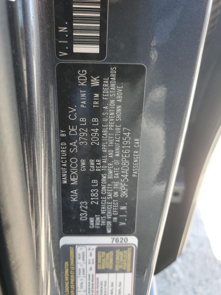 2023 Kia Forte Gt Line VIN: 3KPF54AD8PE619547 Lot: 85568915