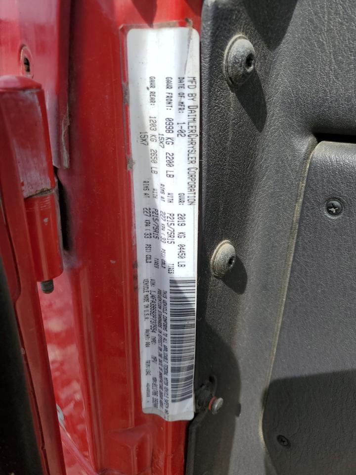 2002 Jeep Wrangler / Tj X VIN: 1J4FA39S92P737554 Lot: 85575655