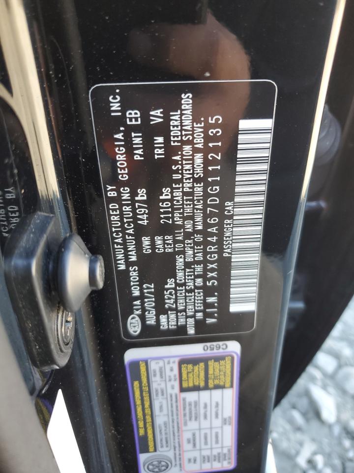 2013 Kia Optima Sx VIN: 5XXGR4A67DG112135 Lot: 86726255