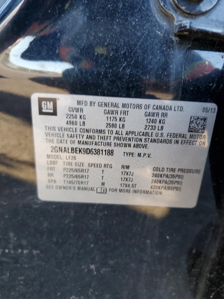 2013 Chevrolet Equinox Ls VIN: 2GNALBEK9D6381188 Lot: 87417235