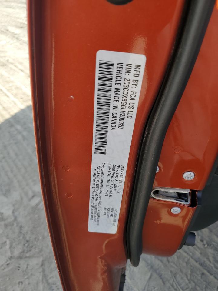 2020 Dodge Charger Sxt VIN: 2C3CDXBG6LH200020 Lot: 85278145