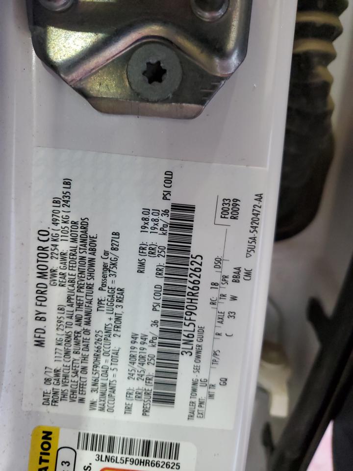 2017 Lincoln Mkz Reserve VIN: 3LN6L5F90HR662625 Lot: 84820315