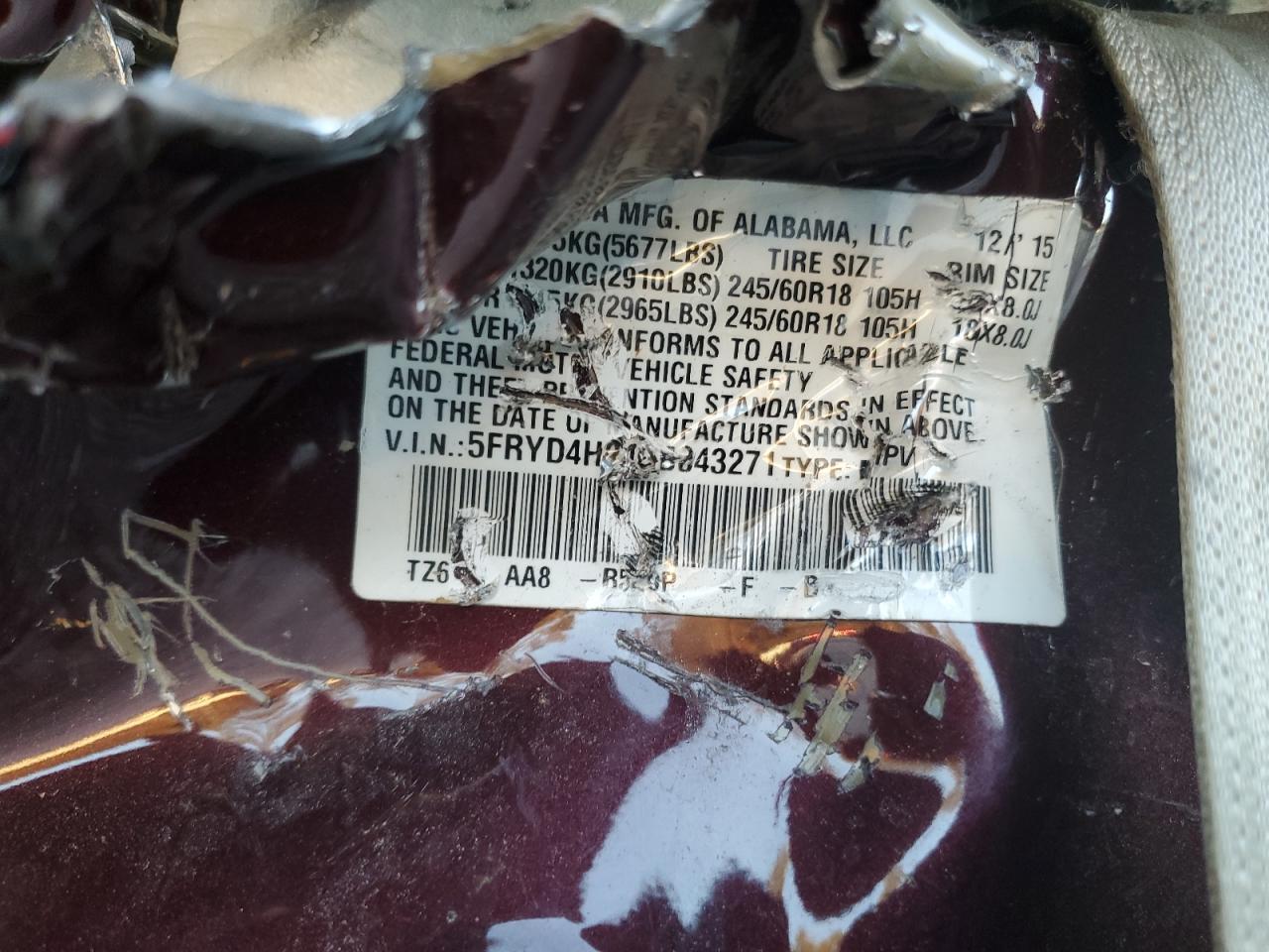 2016 Acura Mdx VIN: 5FRYD4H24GB043271 Lot: 87127135