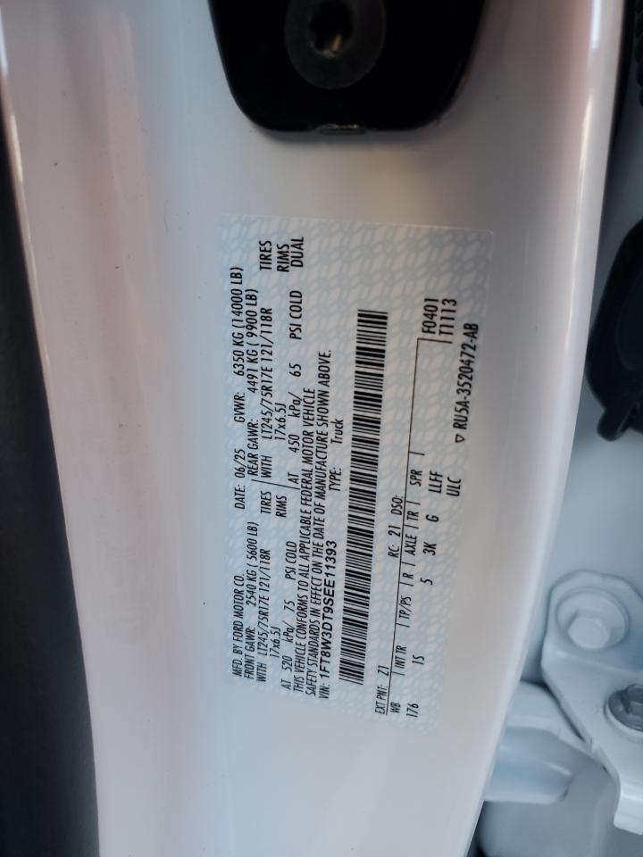 2025 Ford F350 Super Duty VIN: 1FT8W3DT9SEE11393 Lot: 85488335