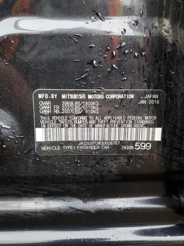 2016 Mitsubishi Lancer Es VIN: JA32U2FU4GU008767 Lot: 86701525