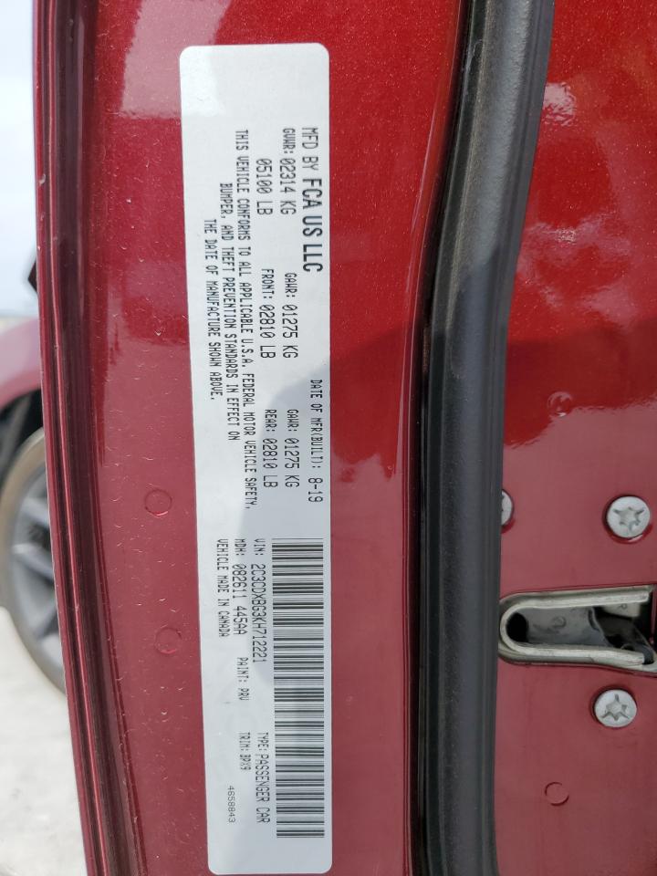 2019 Dodge Charger Sxt VIN: 2C3CDXBG3KH712221 Lot: 89732815