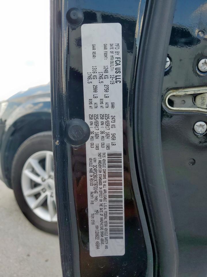 2019 Dodge Journey Se VIN: 3C4PDCBG1KT873146 Lot: 85713635