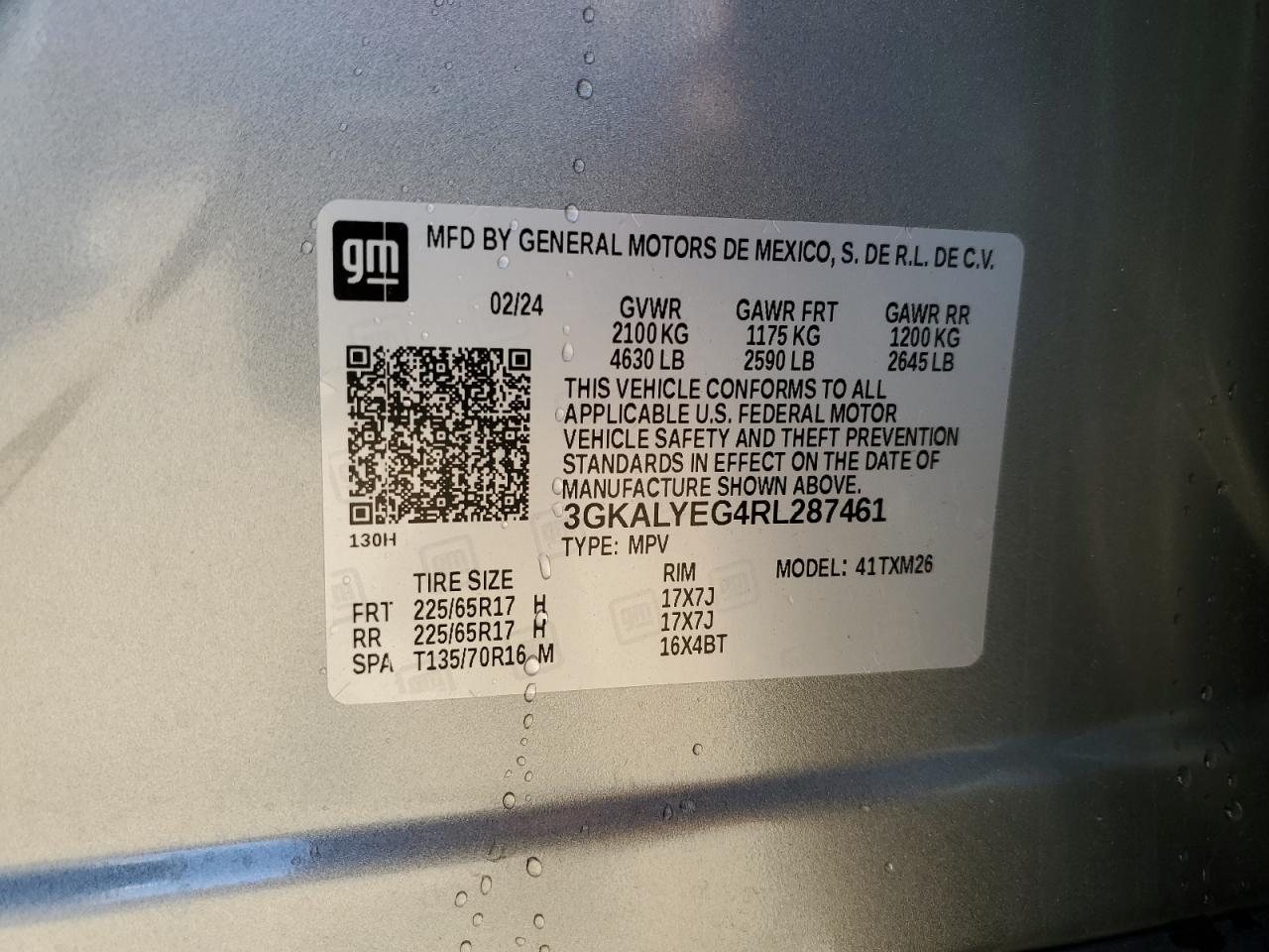 2024 GMC Terrain At4 VIN: 3GKALYEG4RL287461 Lot: 87474825