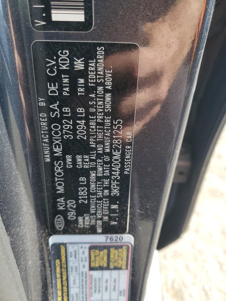 2021 Kia Forte Gt Line VIN: 3KPF34AD0ME281255 Lot: 82319925