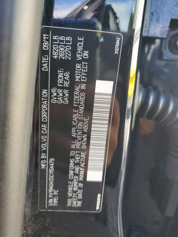 2012 Volvo S80 3.2 VIN: YV1940AS5C1154479 Lot: 82509965