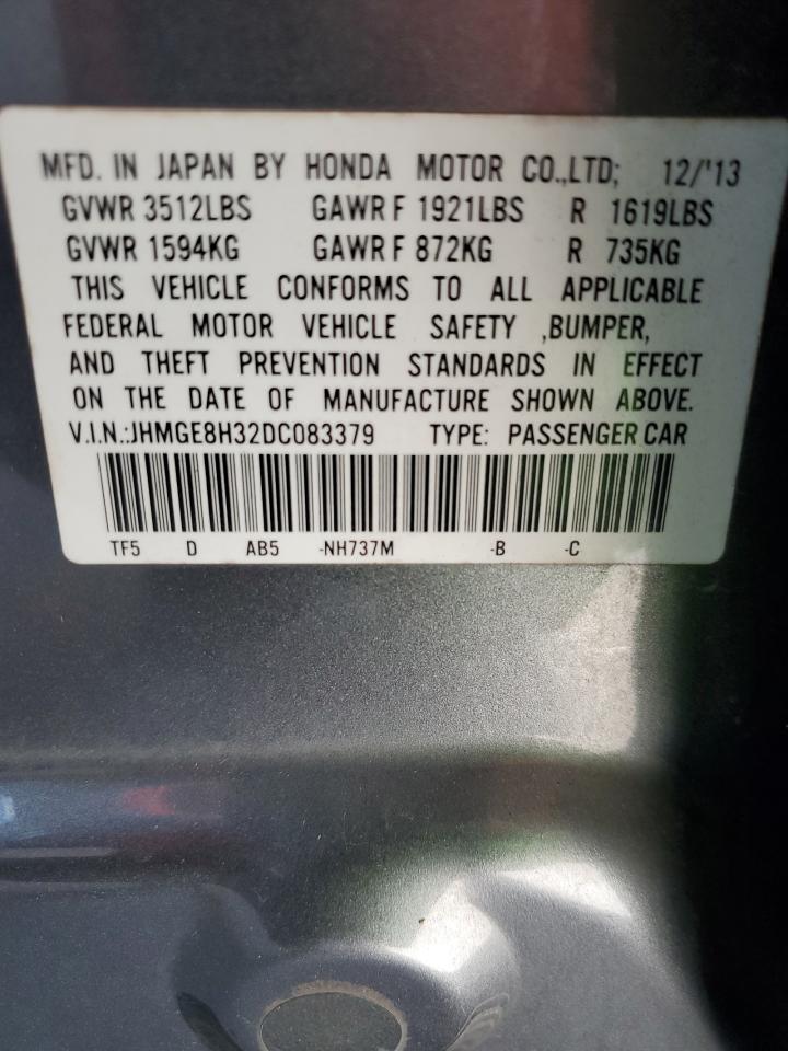 2013 Honda Fit VIN: JHMGE8H32DC083379 Lot: 85832315