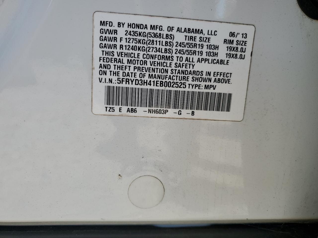 2014 Acura Mdx Technology VIN: 5FRYD3H41EB002525 Lot: 85718645