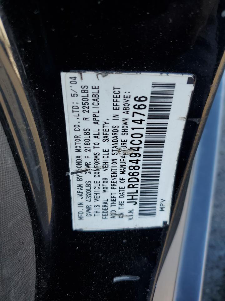 2004 Honda Cr-V Lx VIN: JHLRD68494C014766 Lot: 90353975