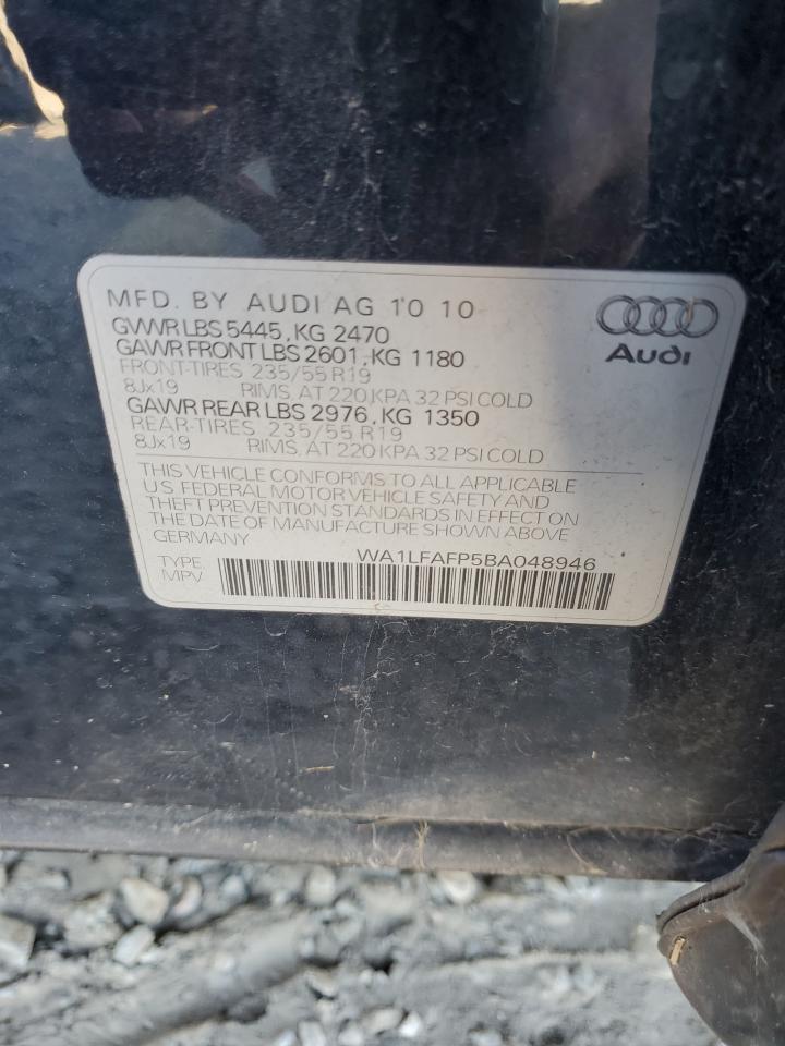 2011 Audi Q5 Premium Plus VIN: WA1LFAFP5BA048946 Lot: 82710615