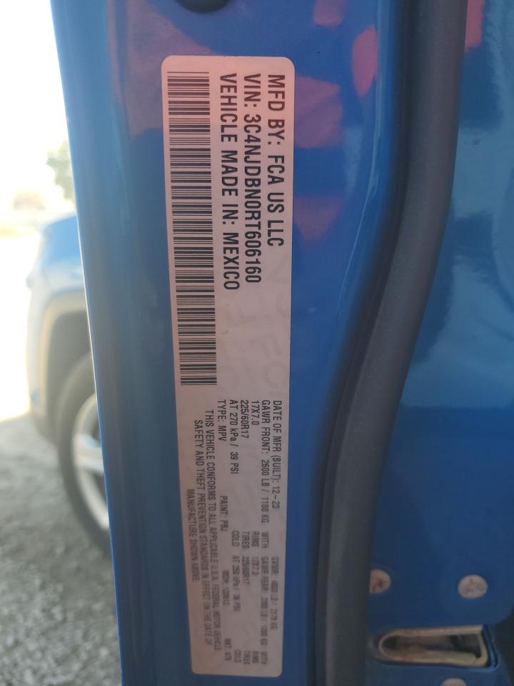 2024 Jeep Compass Latitude VIN: 3C4NJDBN0RT606160 Lot: 86254675